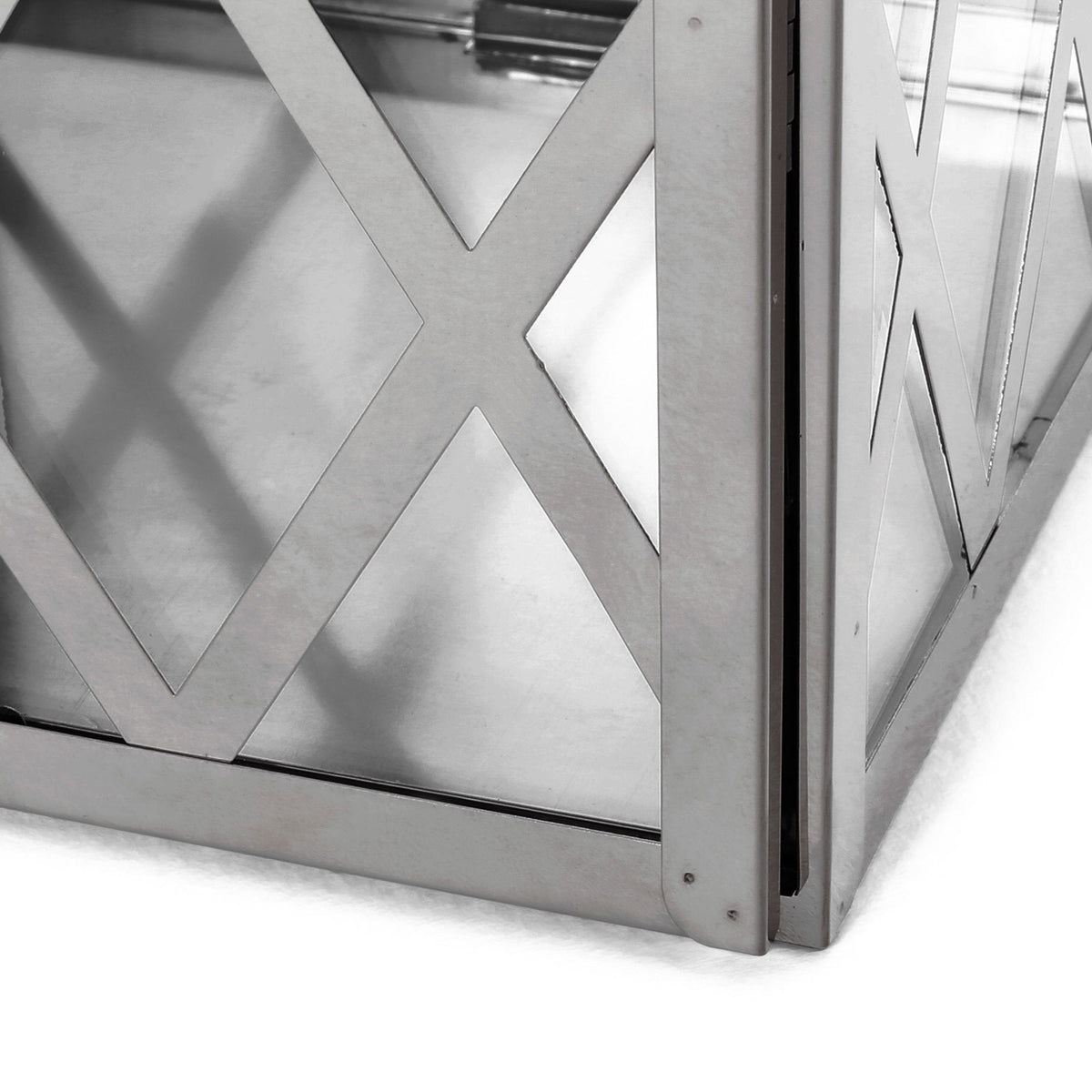 Stainless Steel Outdoor Lantern, Silver