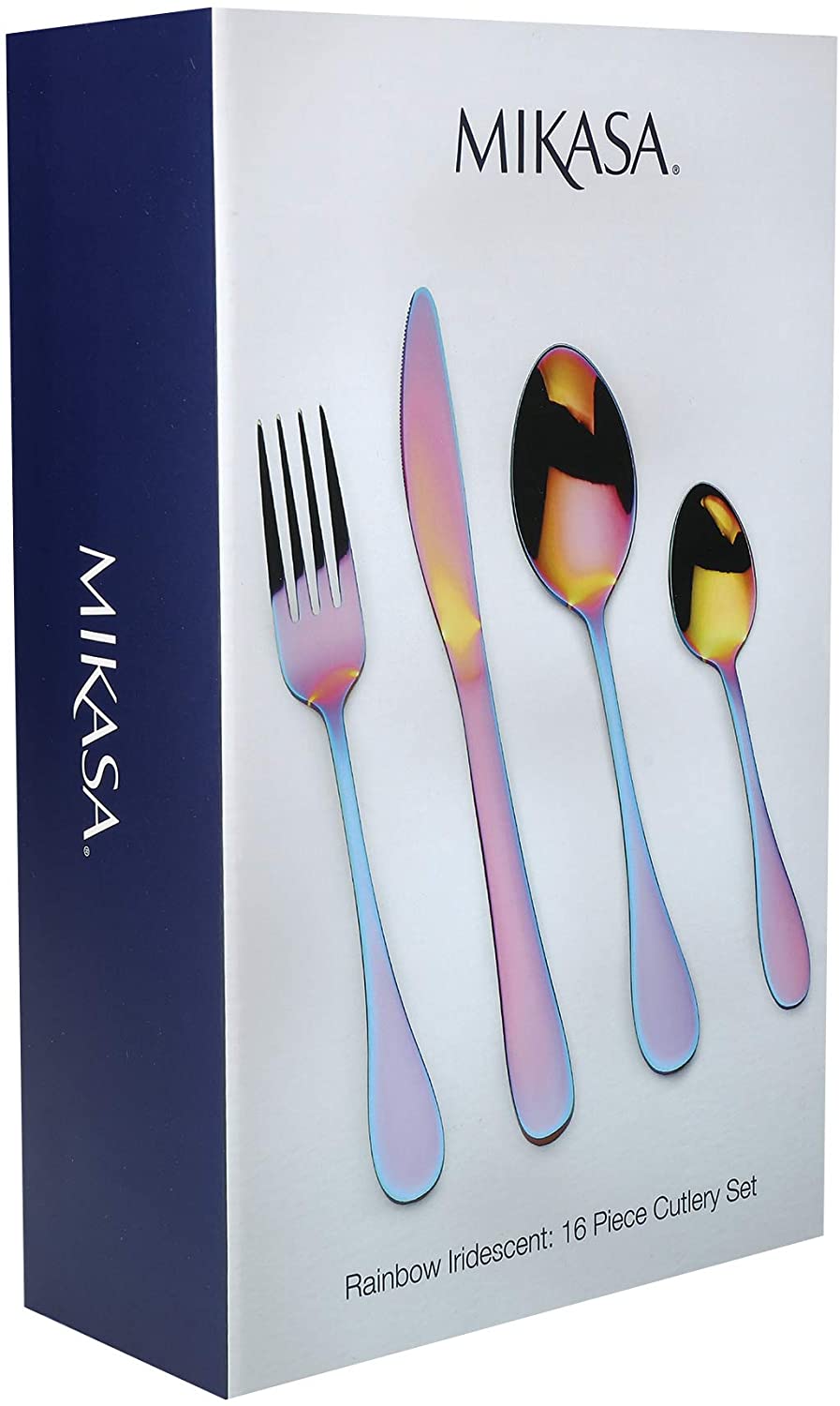 Mikasa Iridescent Cutlery Set in Gift Box, Stainless Steel, 16 Pieces (Service for 4)