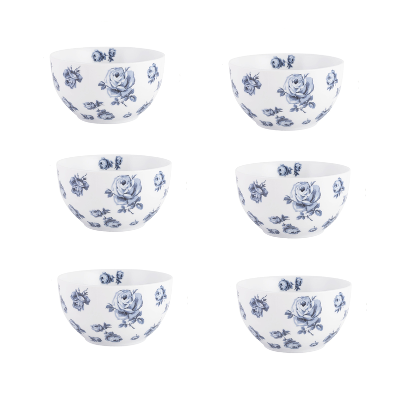 1Pcs Katie Alice Vintage Indigo Floral Cereal Bowl