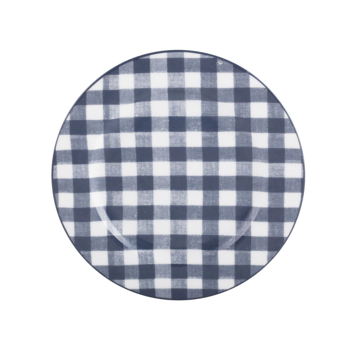 6Pcs Katie Alice Vintage Indigo Gingham Side Plate