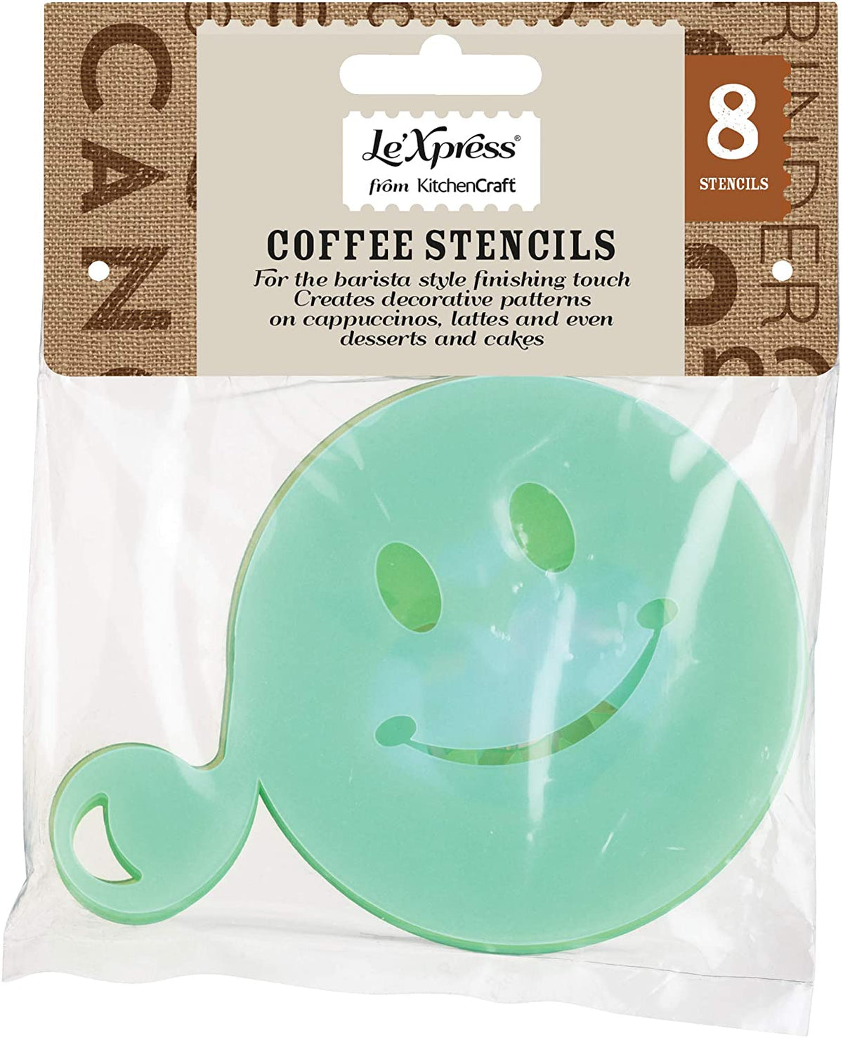Kitchen Craft Le'Xpress Drinks Stencils, Set of 8