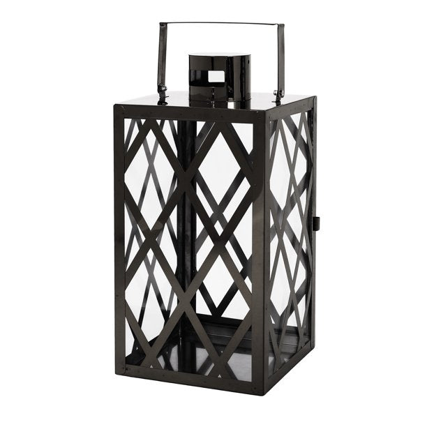 Stainless Steel Outdoor Lantern, Black