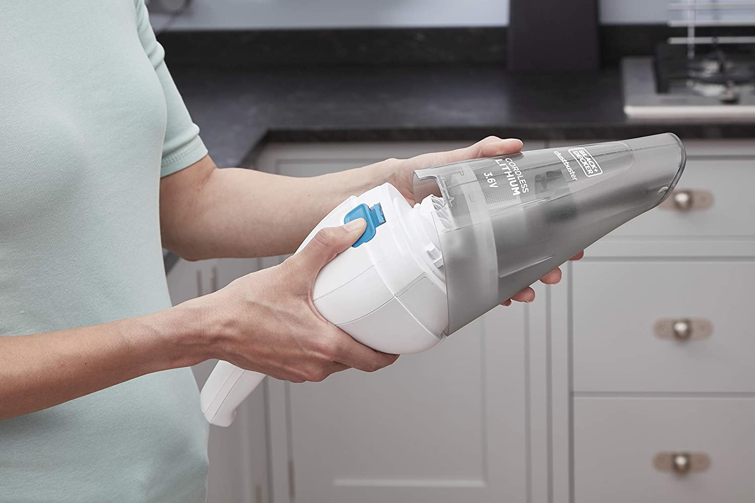 3.6V Li-ion Handheld Vacuum Dustbuster, Grey/White