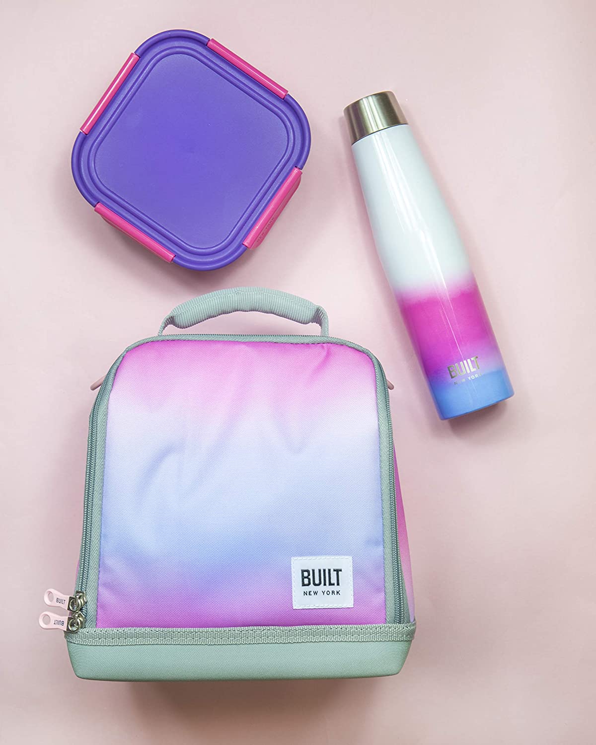 Built Apex Insulated Water Bottle with Leakproof Perfect Seal Lid, Sweatproof 100% Reusable BPA Free 18/8 Stainless Steel Flask, 'Interactive' Design, 540 ml