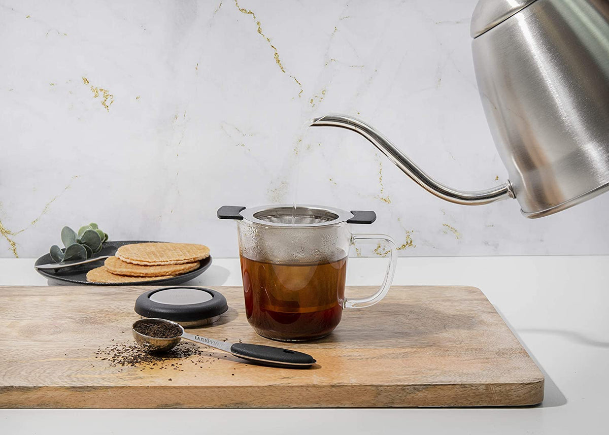 La Cafetière Tea Gift Set with Tea Infuser, Tea Measuring Spoon, Loose Tea Stainless Steel Set of 4 in Gift Box