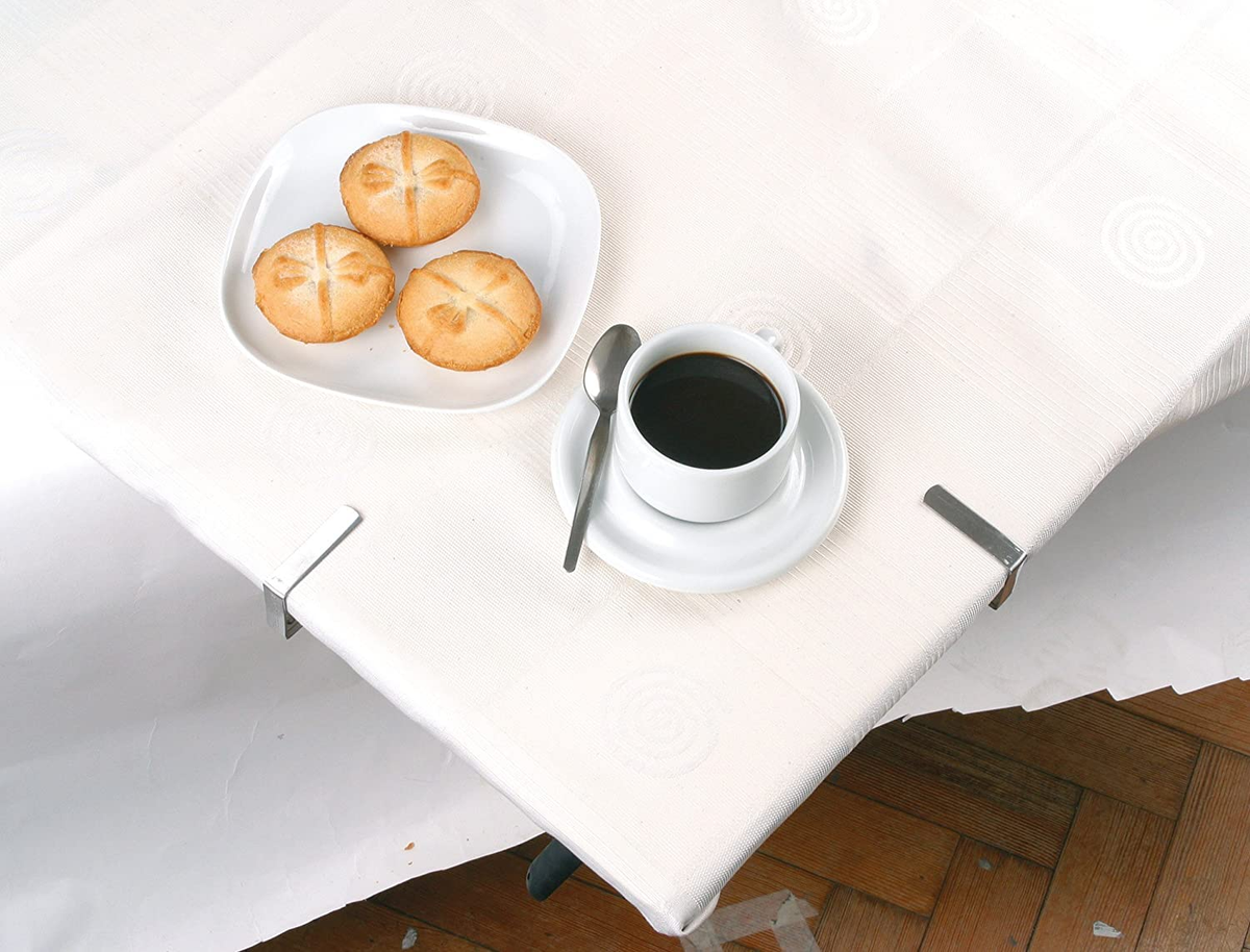 KitchenCraft Stainless Steel Table Cloth Clips, Set of Four, Blister Packed