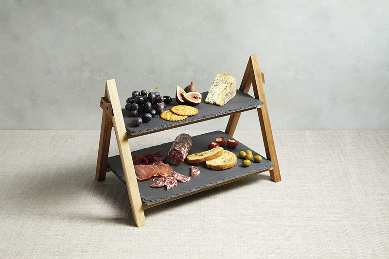 KITCHENCRAFT ART2TSERVE Two Tier Serving Stand, 40x25x30cm, Gift Boxed