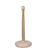 KitchenCraft Serenity Kitchen Towel Holder, Mango Wood/Marble, Brown/Pink, 15 x 36 cm