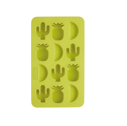 BarCraft Tropical Chic Novelty Silicone Ice Cube Tray, 22 x 13 cm (8.5" x 5") - Green