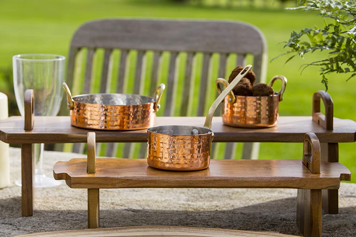Artesa Raised Wooden Serving Platter, 37 x 12 x 13 cm