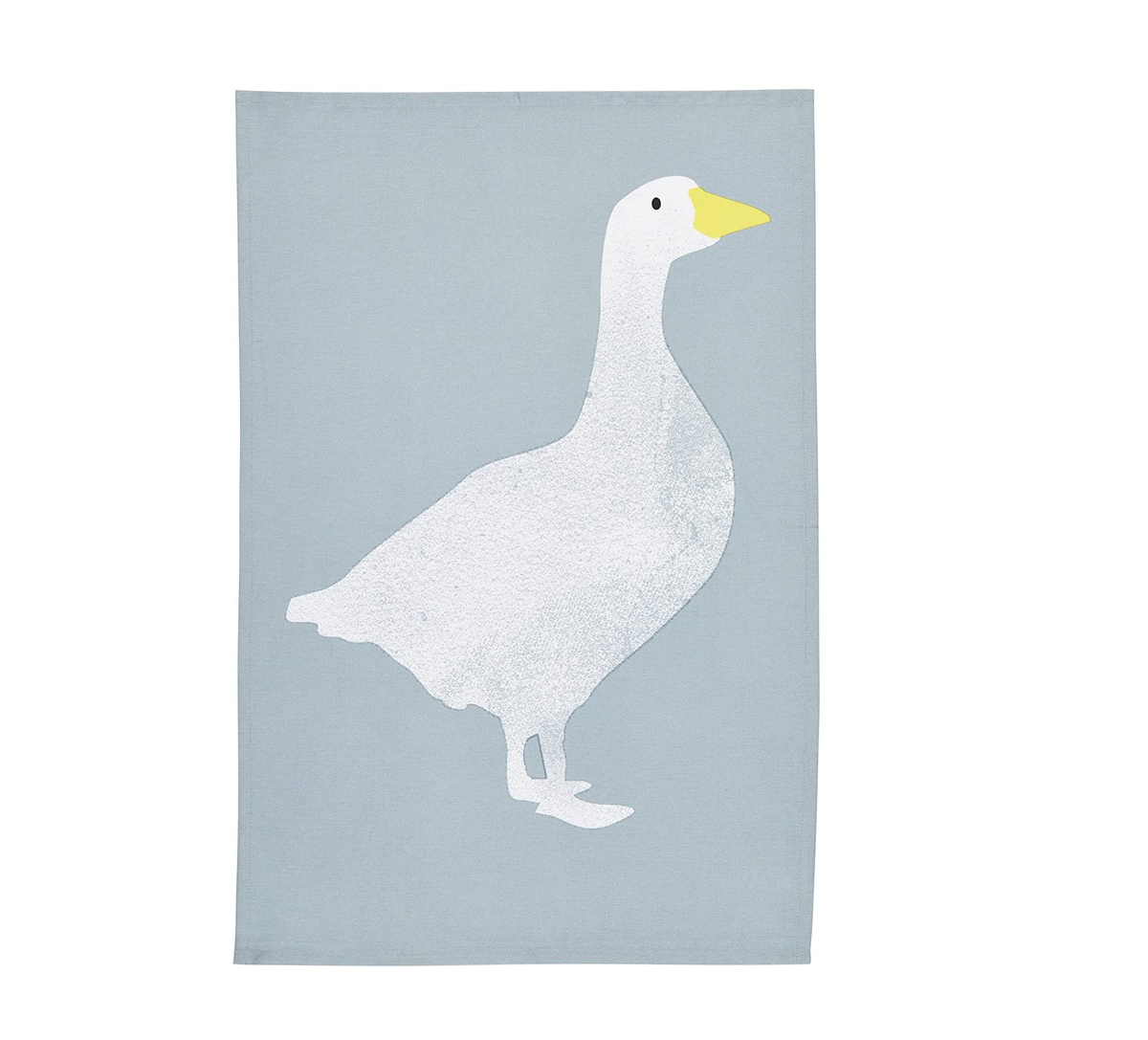 KitchenCraft 'Goose' 100% Cotton Printed Bird Tea Towels, 70 x 47 cm - Grey / White (Set of 2)
