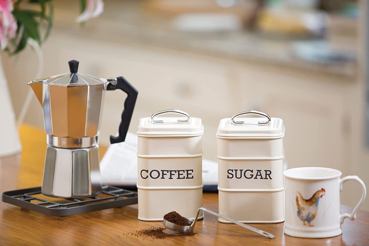 Living Nostalgia LN_LNTCSSETCRE_TEA COFFEE SUGAR SET OF 3 CREAM
