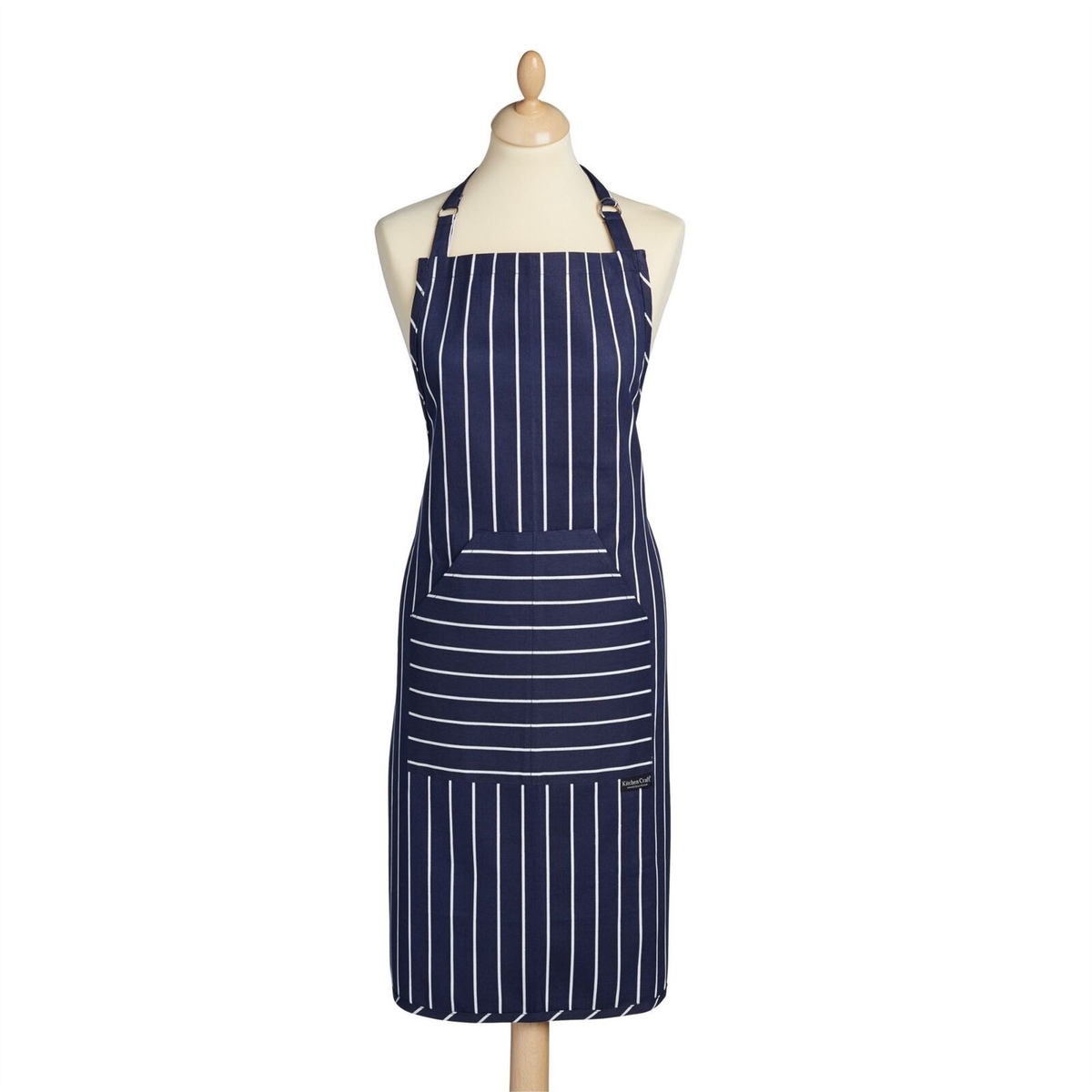 Details about  Kitchen Craft Classic Blue Butcher's Stripe Apron 90cm x 60cm