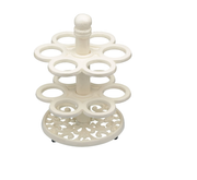KITCHENCRAFT CIEGGSTDCRE Cast Iron Egg Holder, 14x20cm, Tagged