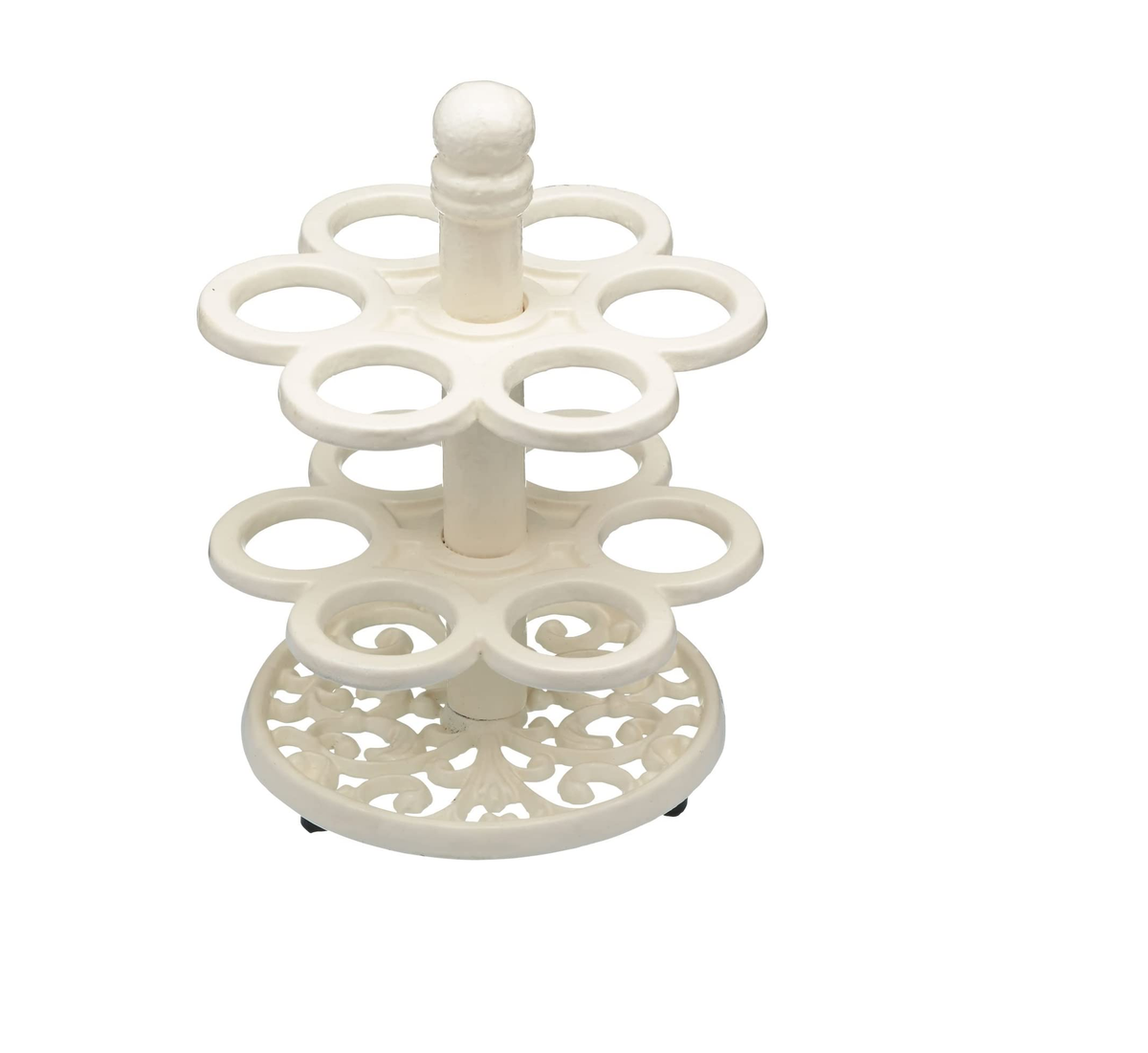 KITCHENCRAFT CIEGGSTDCRE Cast Iron Egg Holder, 14x20cm, Tagged