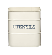 KitchenCraft Living Nostalgia Metal Kitchen Utensil Holder, 15 x 16 cm - Antique Cream