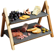 KITCHENCRAFT ART2TSERVE Two Tier Serving Stand, 40x25x30cm, Gift Boxed