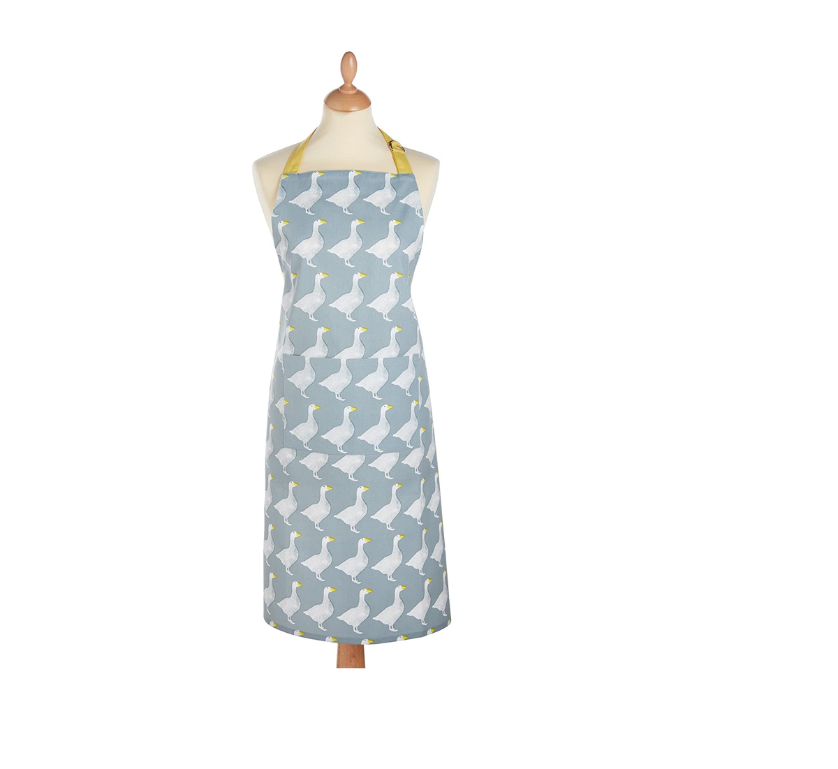 KitchenCraft 'Goose' Adjustable 100% Cotton Novelty Cooking Apron - Grey / White