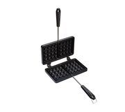 KitchenCraft KCWAFFLENS Stove Top Waffle Iron with Non Stick Coating, Black