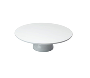 KitchenCraft Sweetly Does It White Cake Stand in Gift Box, Porcelain, 30.5 x 30.5 x 10 cm & KitchenCraft MasterClass MCPIESERV Cake Slice and Pie Server, Stainless Steel, Silver