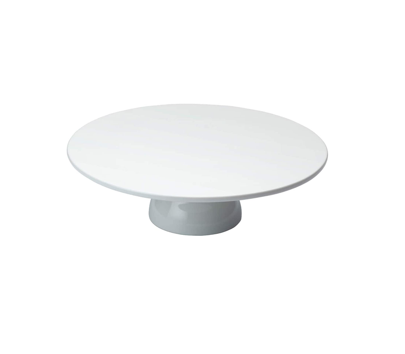 KitchenCraft Sweetly Does It White Cake Stand in Gift Box, Porcelain, 30.5 x 30.5 x 10 cm & KitchenCraft MasterClass MCPIESERV Cake Slice and Pie Server, Stainless Steel, Silver
