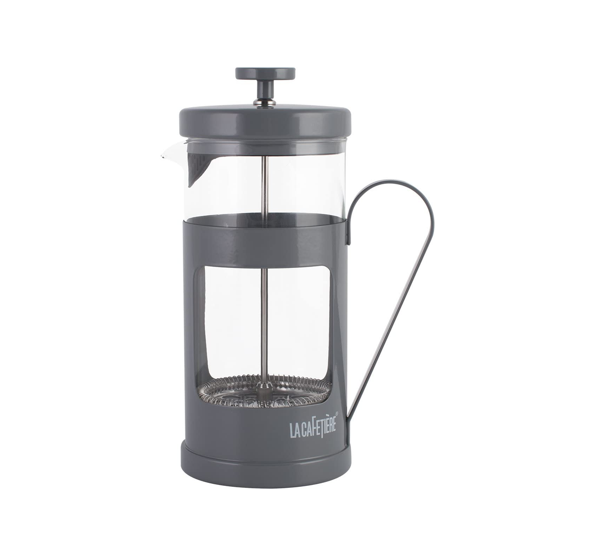 La Cafetiere 5177134 Monaco Cool Grey Cafetiere Coffee Maker, 8-Cup, Stainless Steel