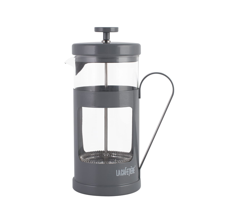 La Cafetiere 5177134 Monaco Cool Grey Cafetiere Coffee Maker, 8-Cup, Stainless Steel