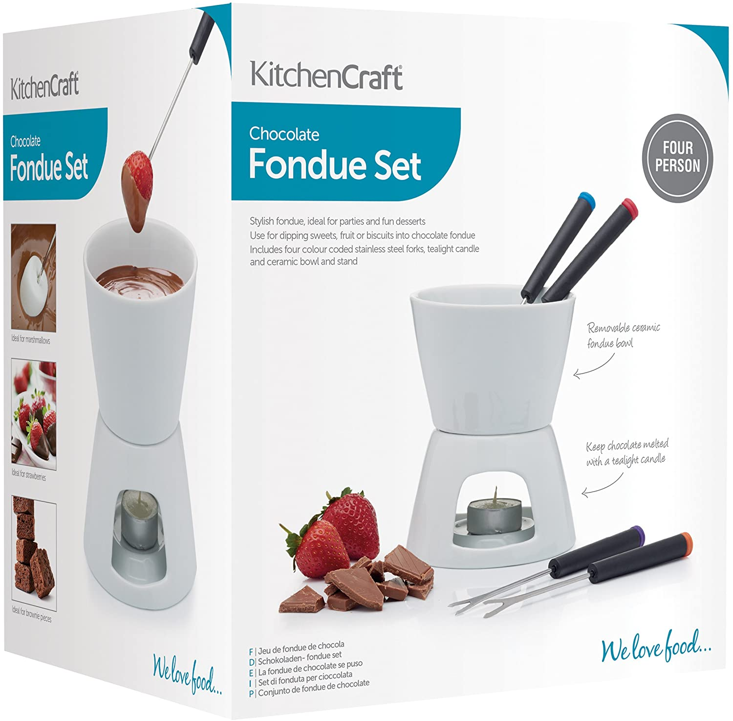KitchenCraft Chocolate Fondue Set in Gift Box