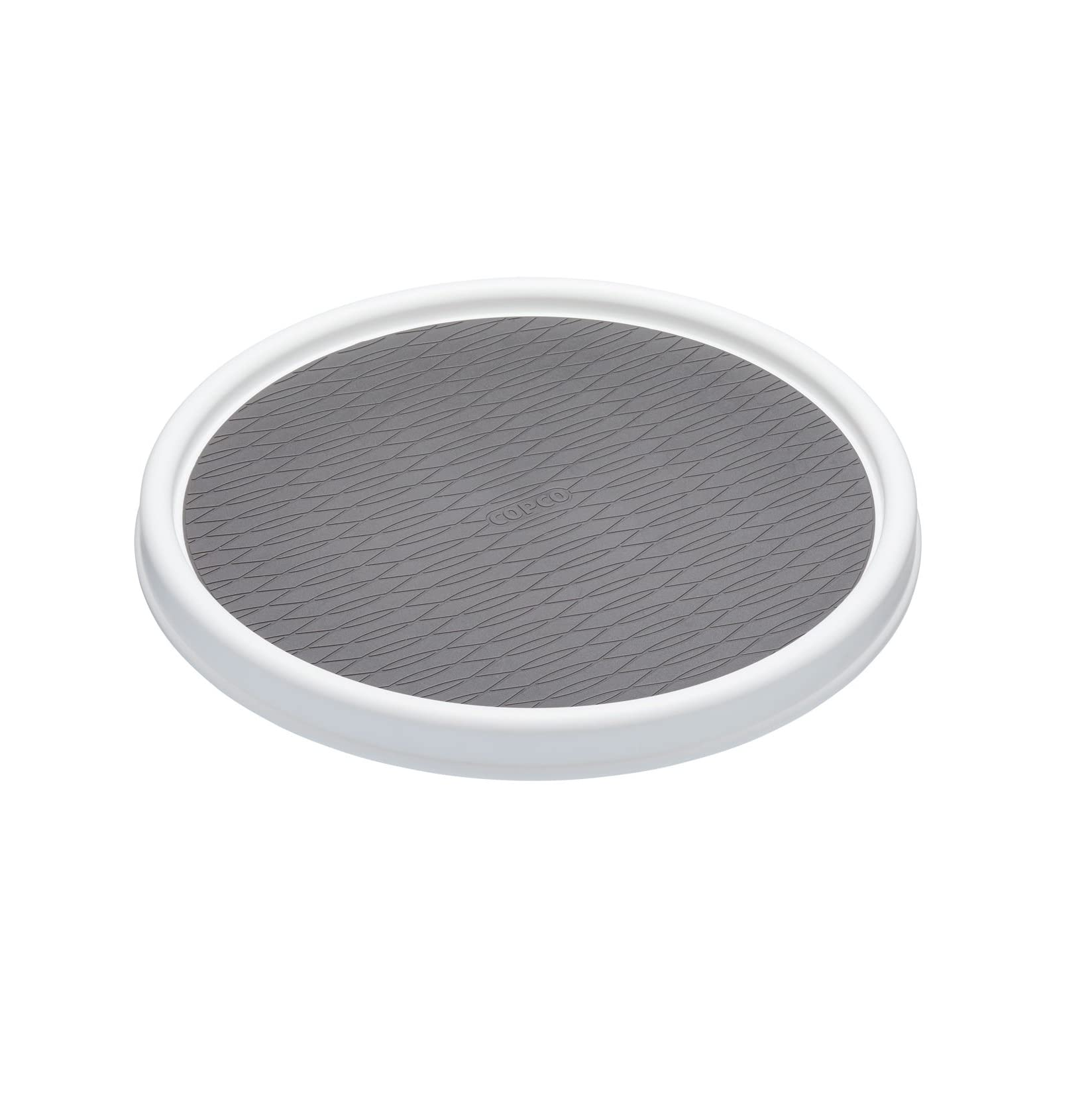 Copco Basics Lazy Susan Turntable and Kitchen Cupboard Organiser, 30 cm, White/Grey