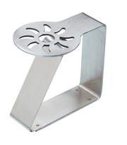 KITCHENCRAFT KCTCCSUN Stainless Steel Table Cloth Clips - Sun Pattern, Set of Four, Blister Packed