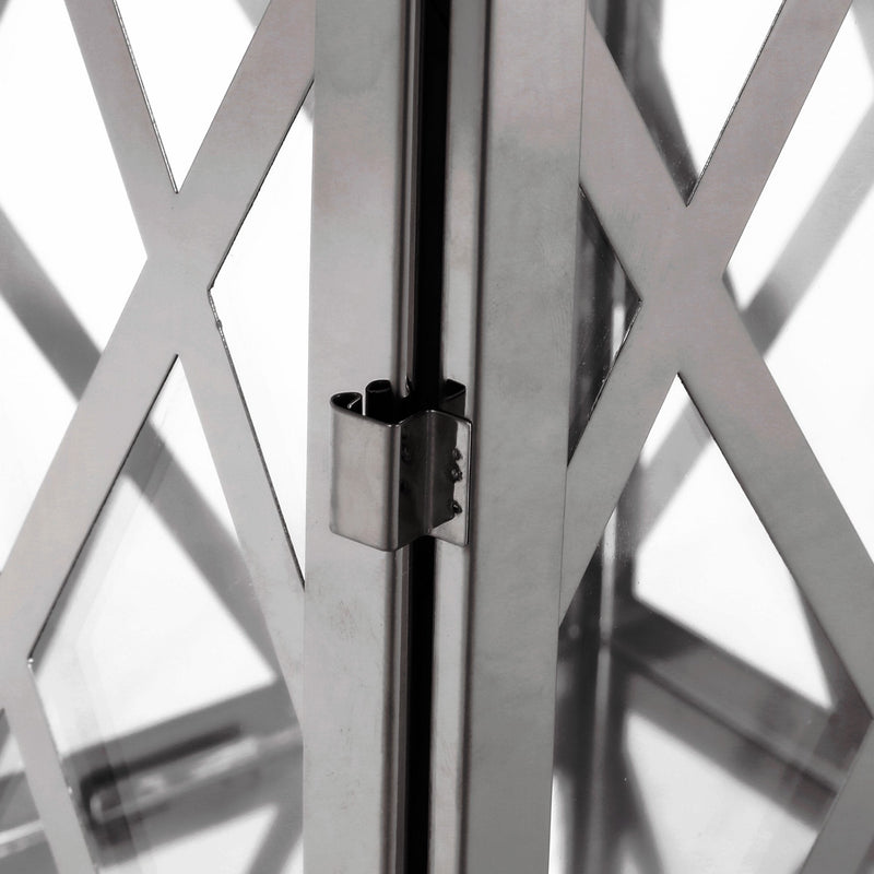 Stainless Steel Outdoor Lantern, Silver