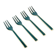 Artesa Enamel Small Serving Forks – Green (Set of 4, 11.5 cm)