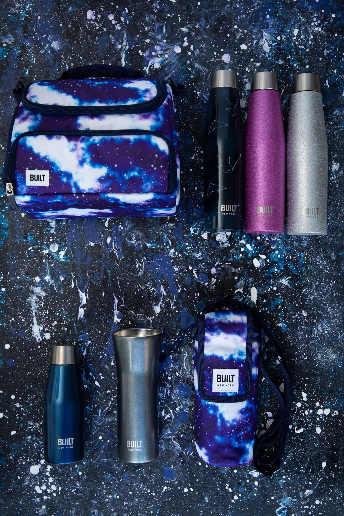 BUILT Galaxy Bottle Bag - Insulated with Strap BUILT Galaxy Bottle Bag - Insulated with Strap