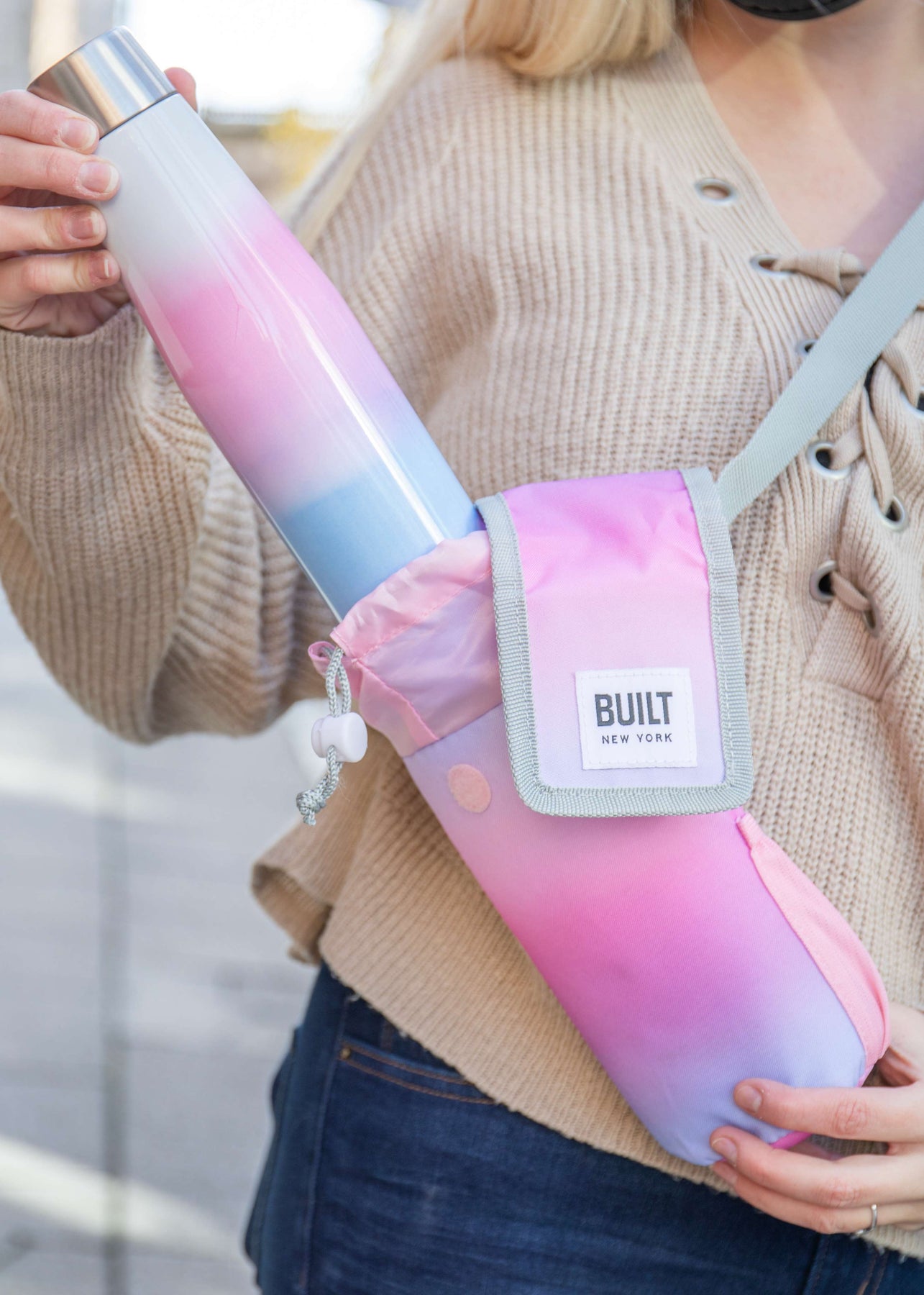 BUILT Insulated Bottle Bag with Strap - Internal Pocket BUILT Insulated Bottle Bag with Strap - Internal Pocket