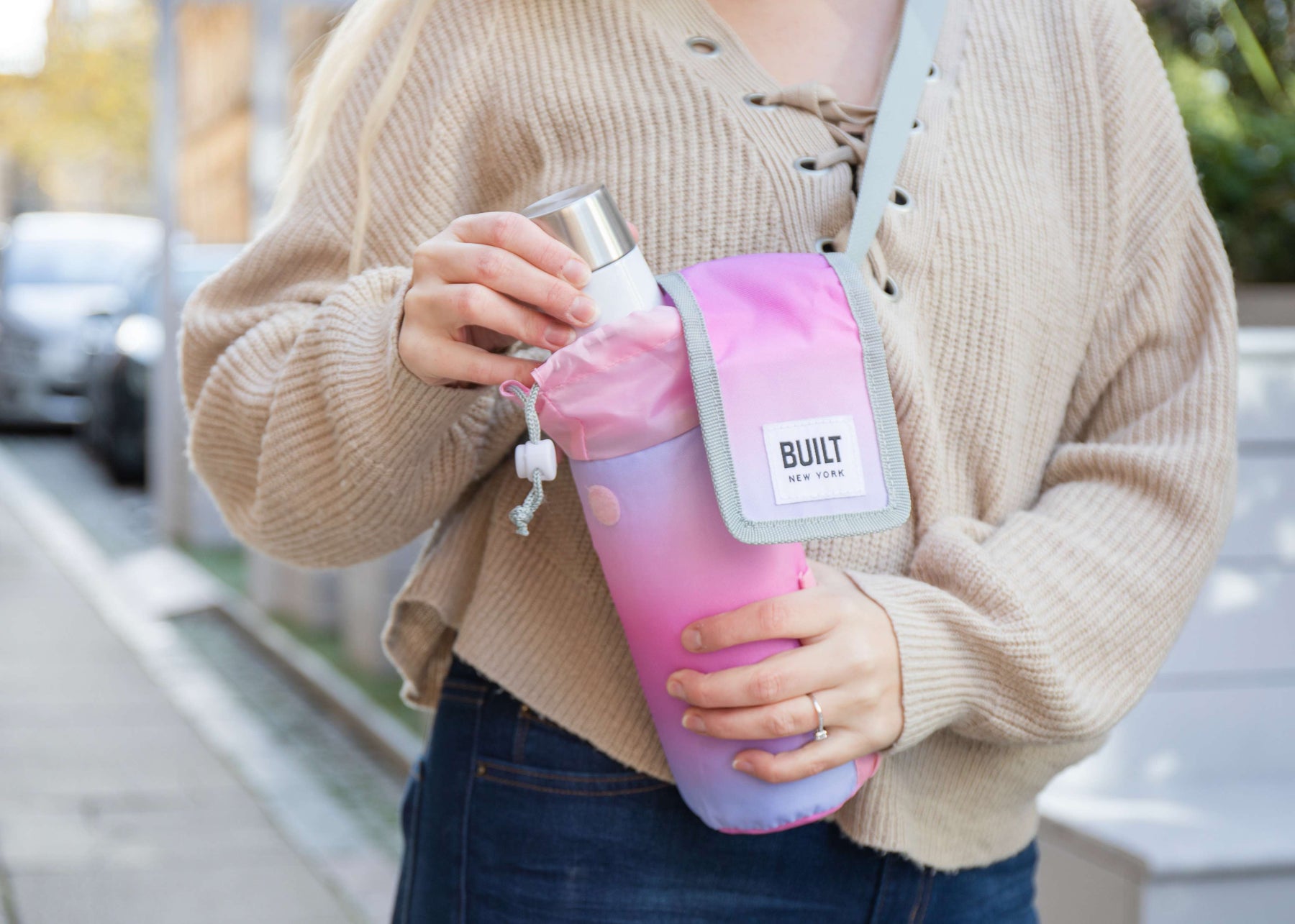 BUILT Insulated Bottle Bag with Strap - Internal Pocket BUILT Insulated Bottle Bag with Strap - Internal Pocket