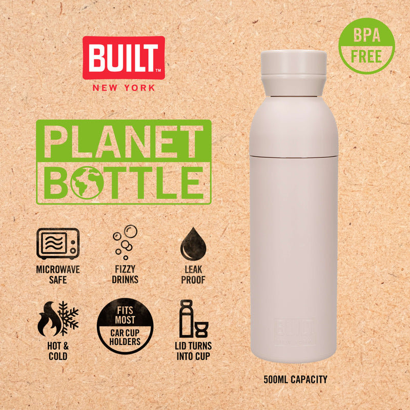BUILT Planet Bottle - Natural Sand (500 ml)