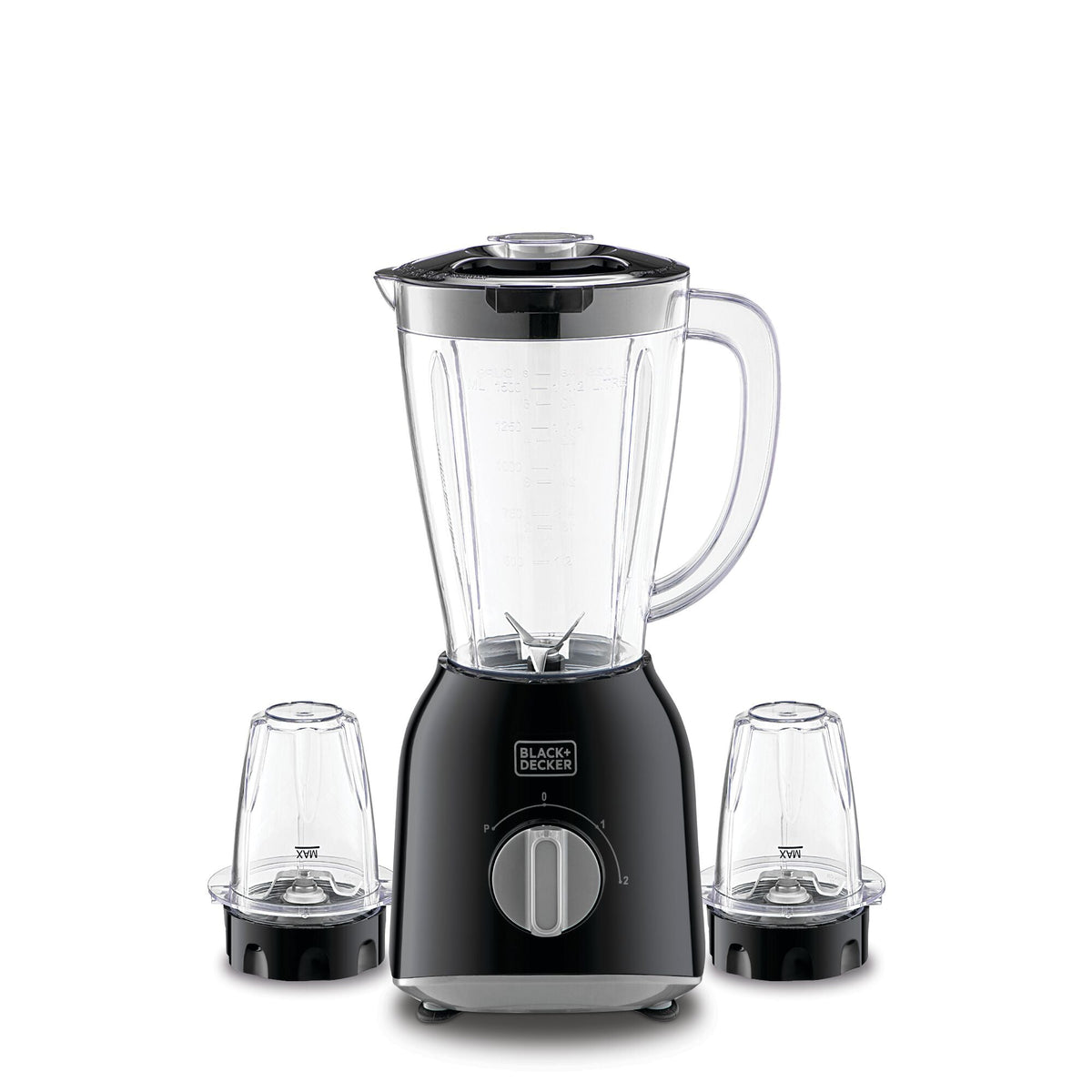 BLACK+DECKER 400W 1.5 BLENDER WITH 2 X GRINDER MILLS, BLACK - BX365-B5