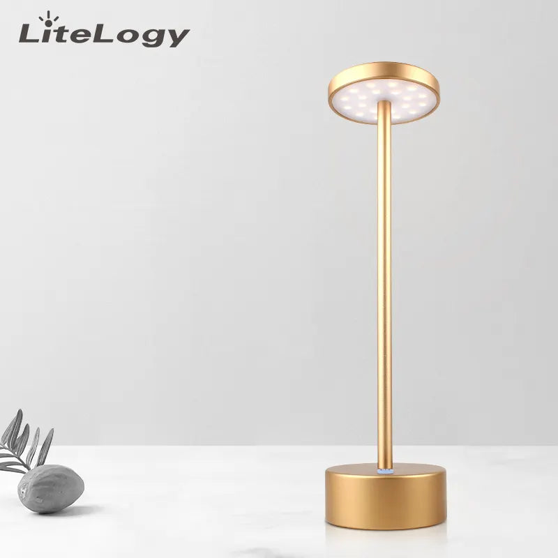 USB RECHARGEABLE BATTERY DESK LAMP ALUMINIUM LED CORDLESS