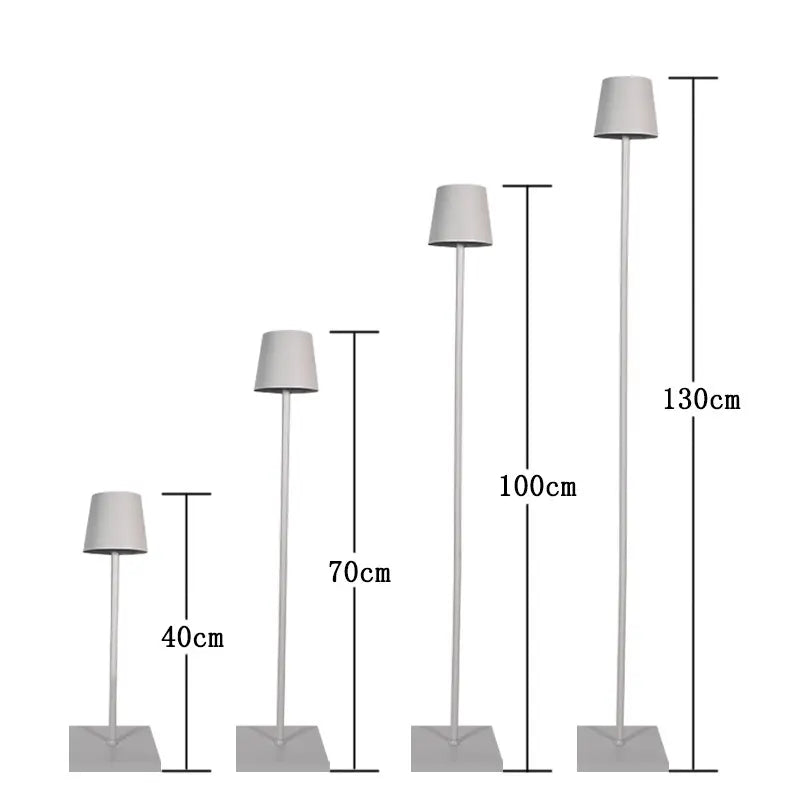 LUXURY WIRELESS RECHARGEABLE FLOOR LAMP GRAY