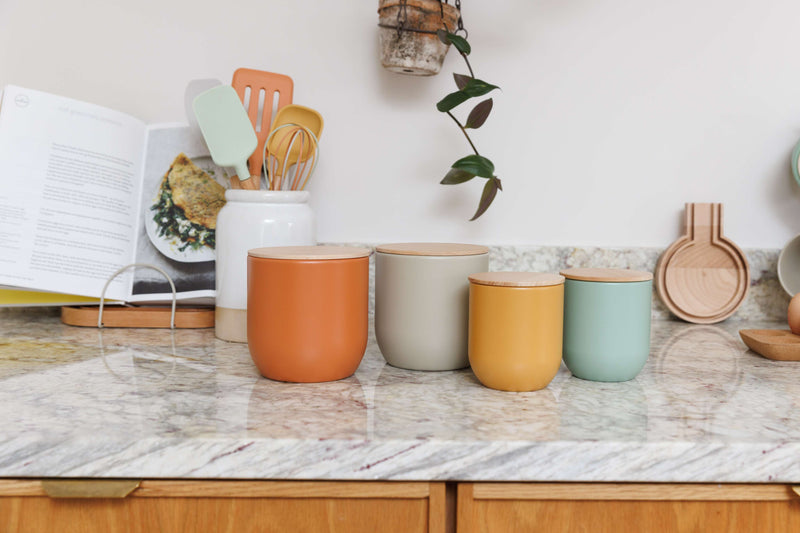 Industrial Kitchen Medium Canister - Orange