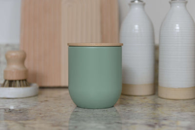 Industrial Kitchen Small Green Canister
