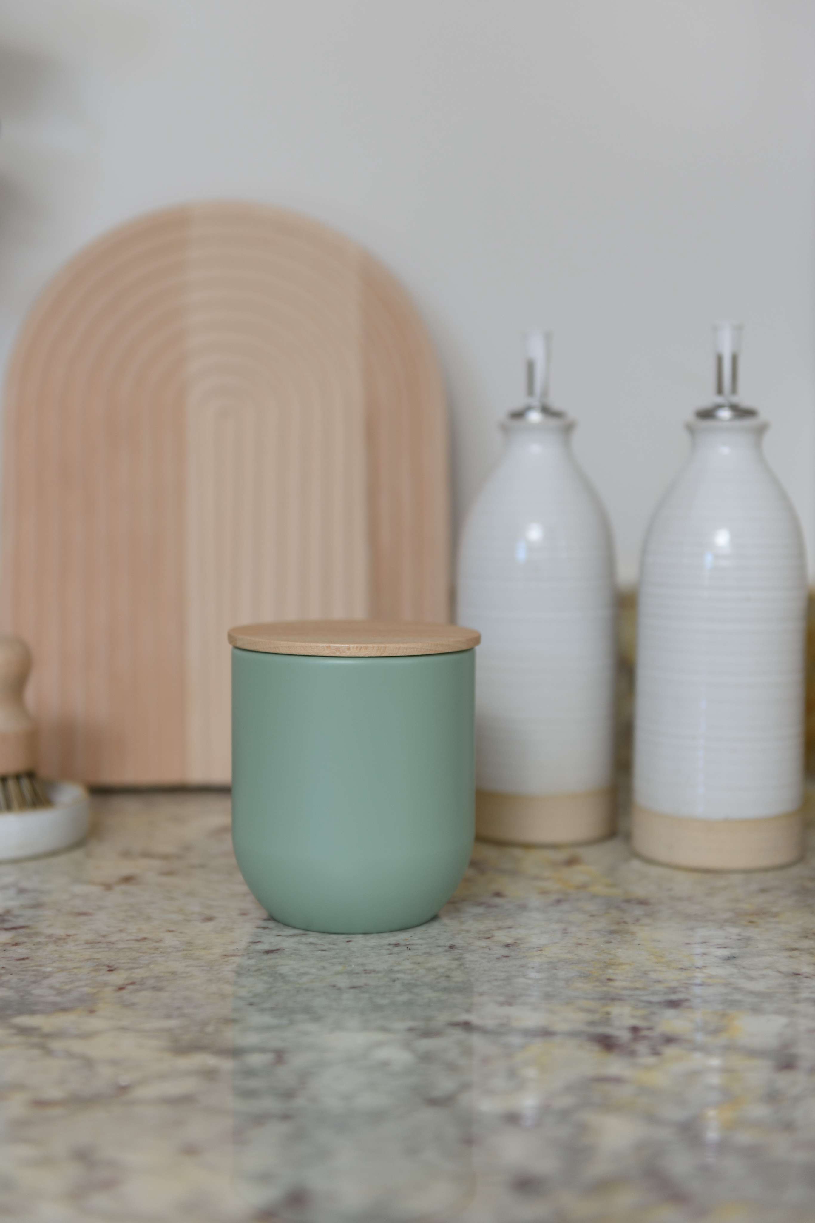 Industrial Kitchen Small Green Canister