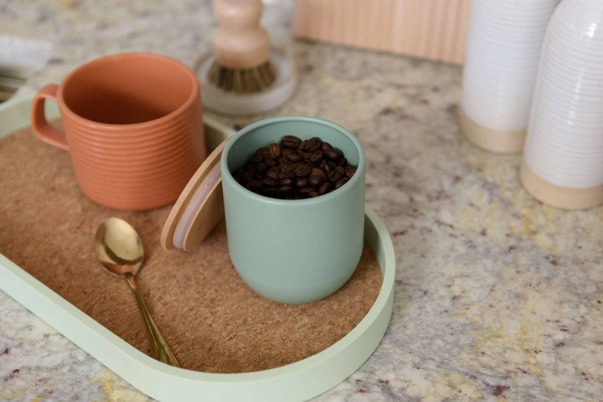 Industrial Kitchen Small Green Canister
