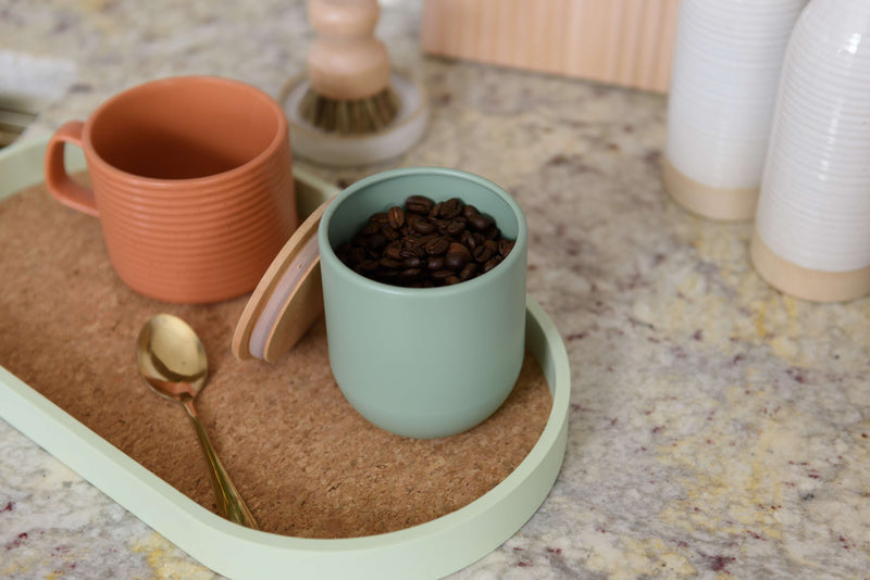 Industrial Kitchen Small Green Canister