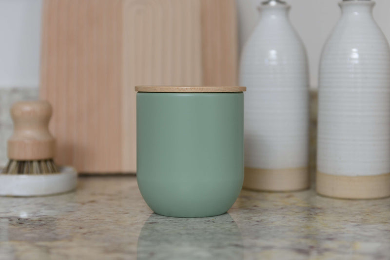 Industrial Kitchen Small Green Canister