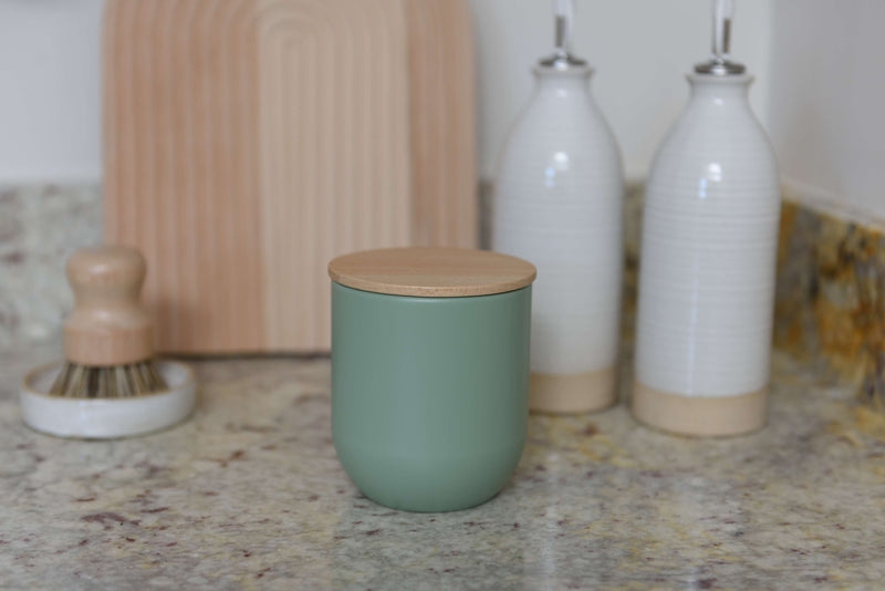 Industrial Kitchen Small Green Canister