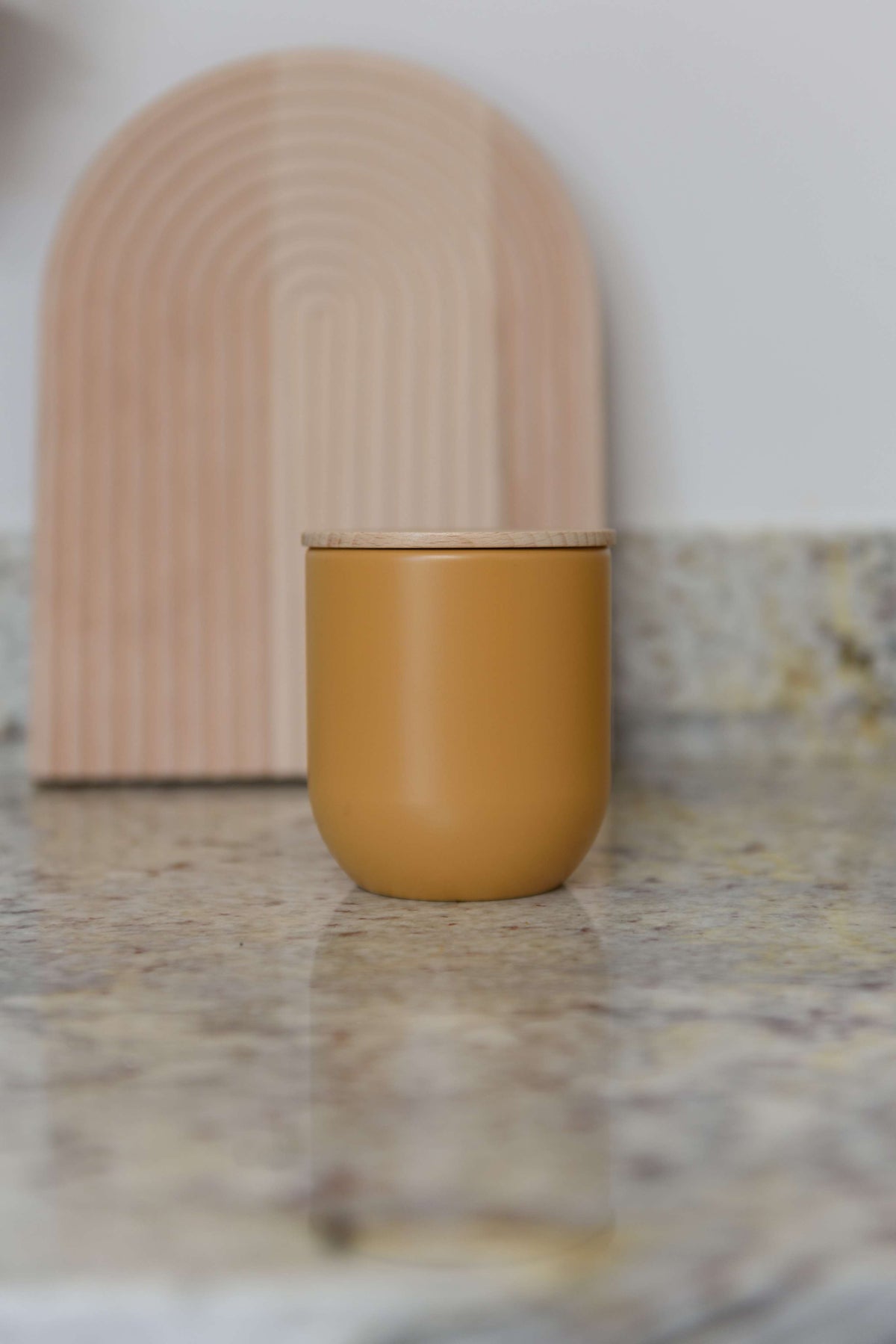 Industrial Kitchen Small Yellow Canister