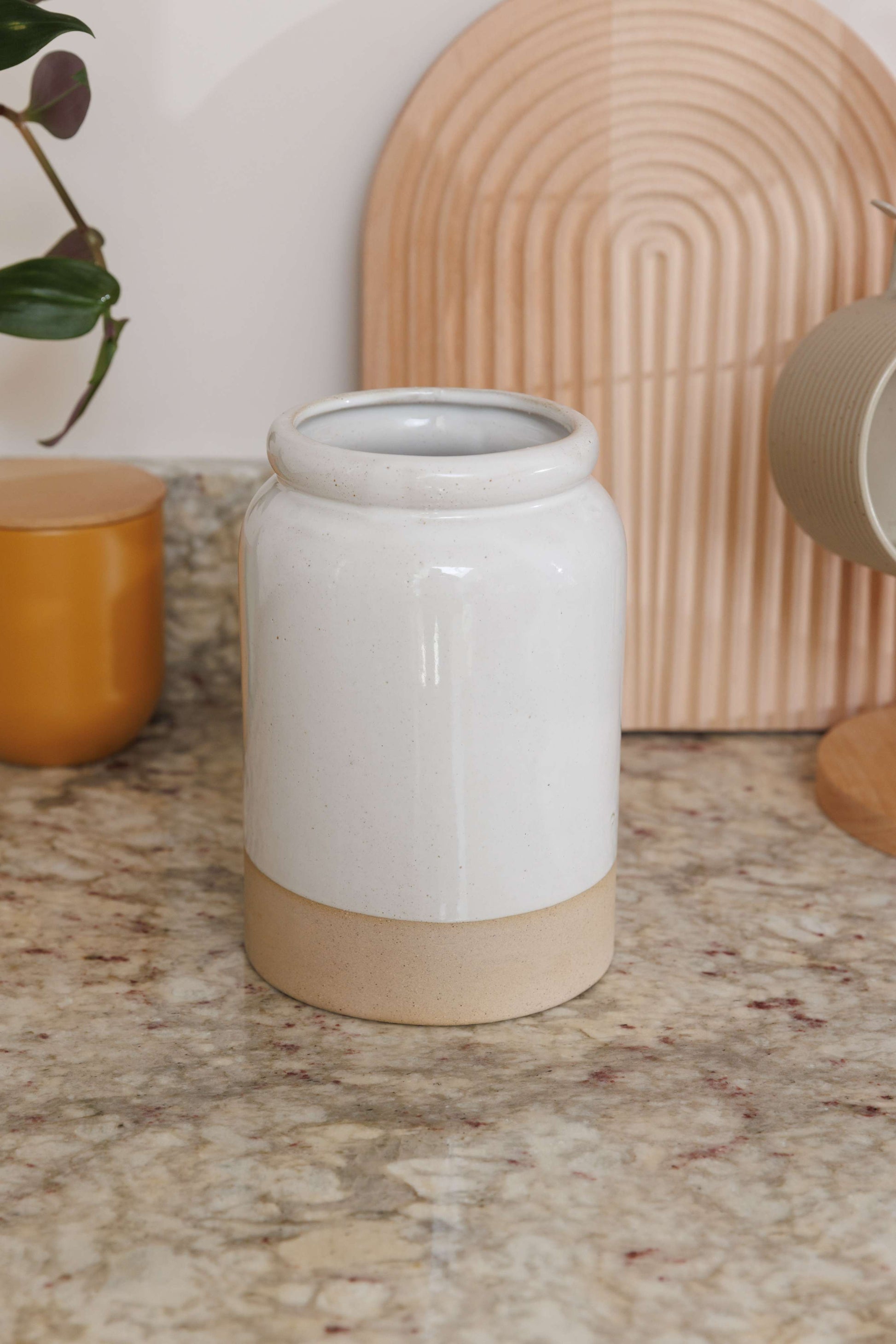 Industrial Kitchen Utensil Holder – Brushed Steel