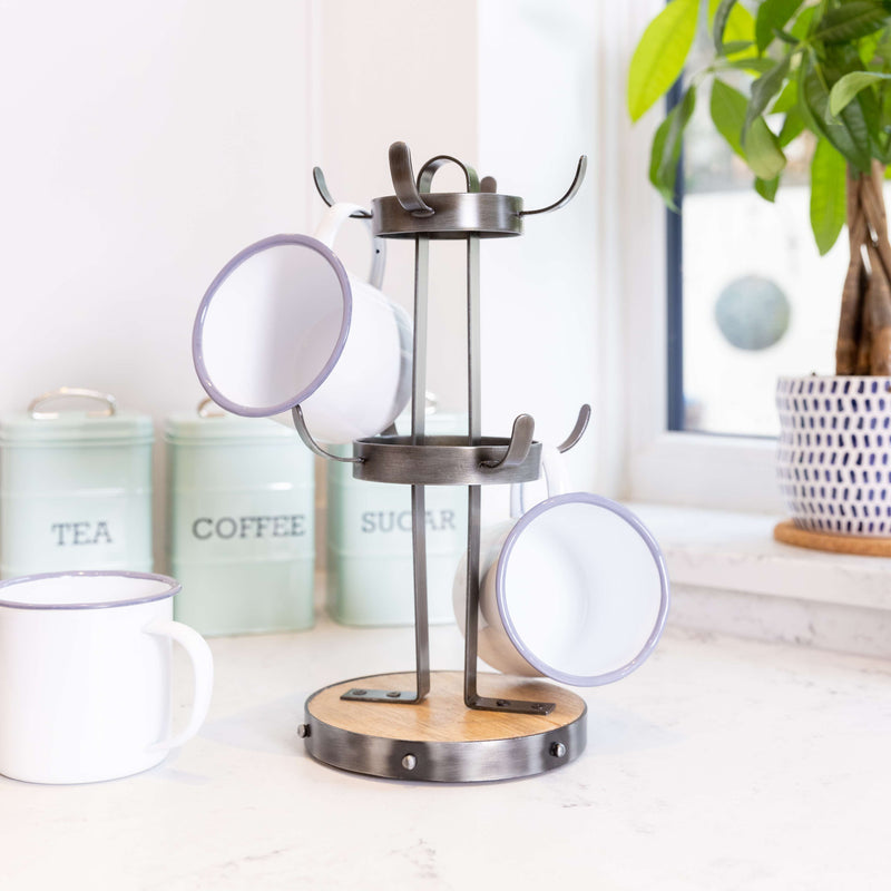 Industrial Kitchen Mug Tree – Grey