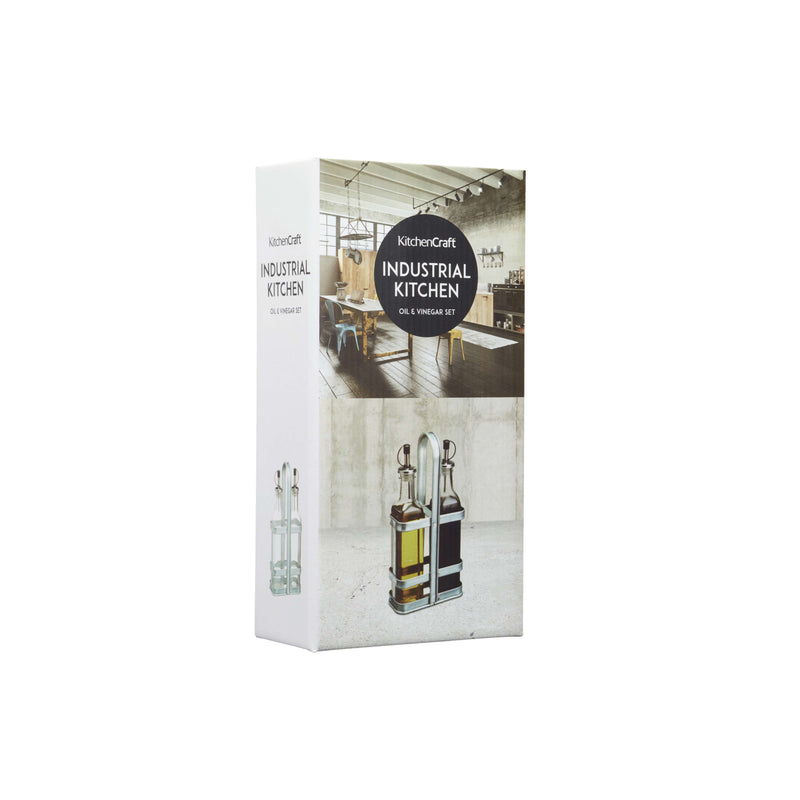 Industrial Kitchen Oil & Vinegar Dispenser Set (2-Piece)
